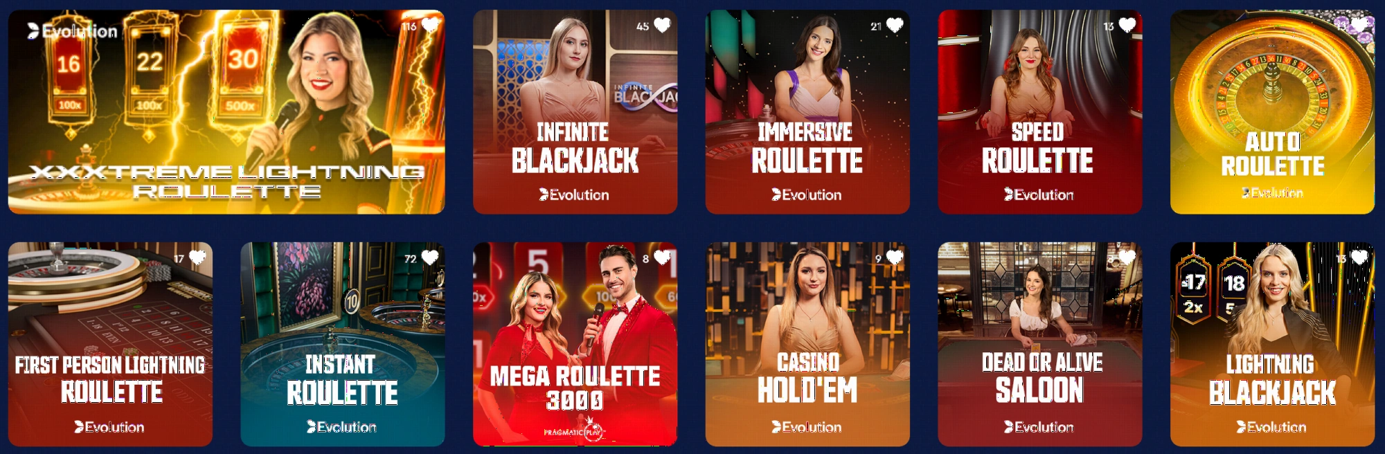 Live casino avec croupiers en direct sur Celsius Casino