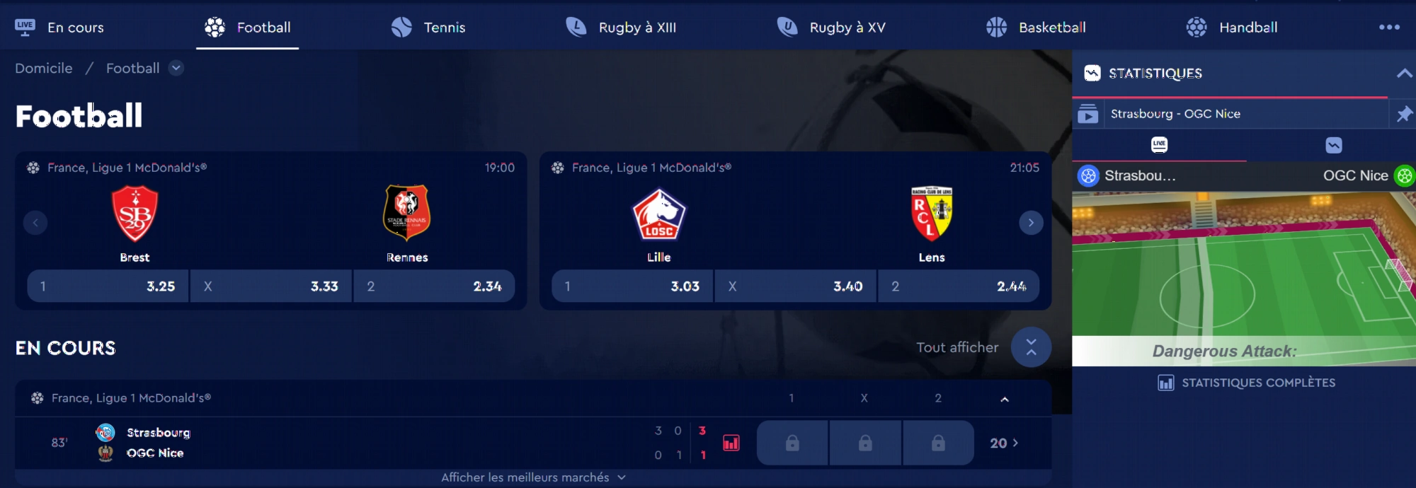 Paris sportifs disponibles sur Celsius Casino